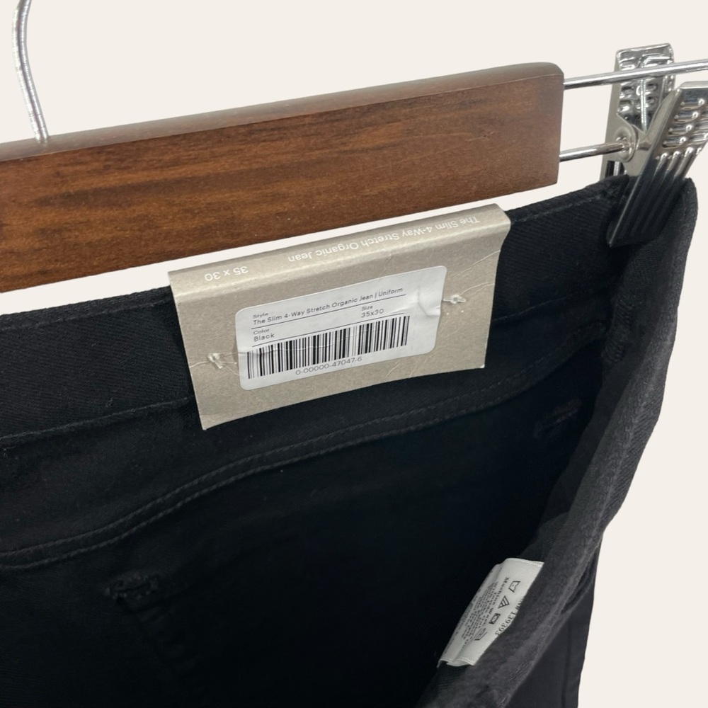 Everlane The Slim 4-Way Stretch Organic Uniform Jeans in‎ Black - Picture 3 of 8
